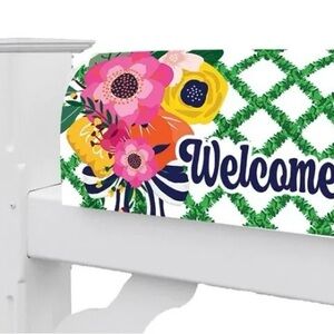 Floral Welcome Mailbox Cover Sign